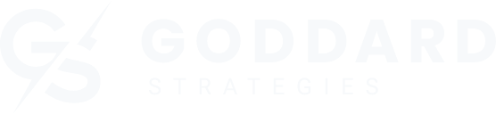 Goddard Strategies white logo - AI-powered marketing and growth solutions agency